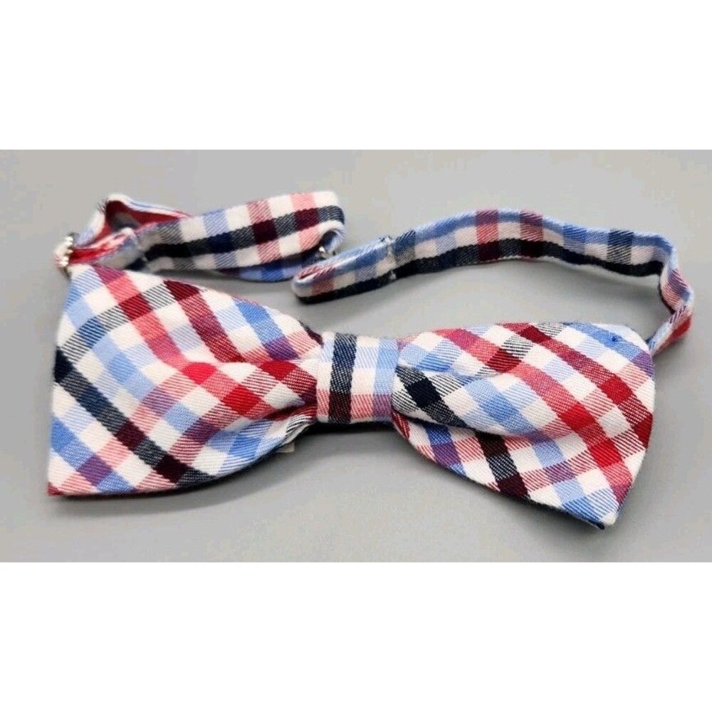 Bella Bliss Bow Tie Boys Adjustable Red White Blue 100% Cotton